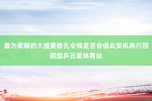 最为柔顺的大提要数孔令辉是否会借此契机再行回回国乒五星体育站