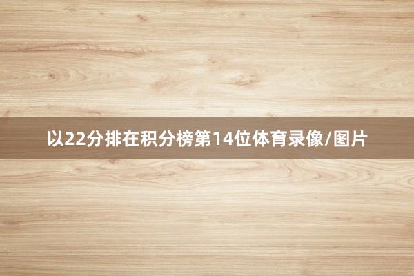 以22分排在积分榜第14位体育录像/图片