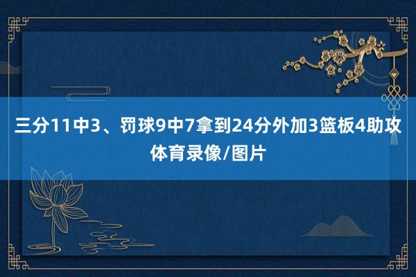 三分11中3、罚球9中7拿到24分外加3篮板4助攻体育录像/图片