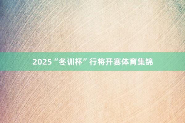 2025“冬训杯”行将开赛体育集锦